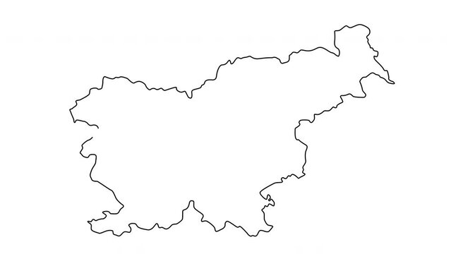 Animated sketch of the Slovenian country map icon