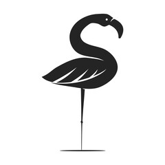 Flamingo Logo template Isolated. Brand Identity. Icon Abstract Vector graphic