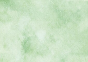 Green nature hand painted on watercolor paper background texture, pastel watercolor design for template