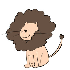 かわいいライオンのイラスト