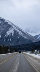 Fototapeta premium snow covered mountains in winter