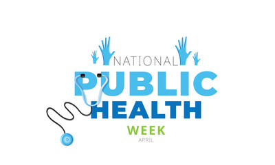 National Public Health Week. background, banner, card, poster, template. Vector illustration. - obrazy, fototapety, plakaty