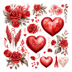 Valentines Day element cliparton