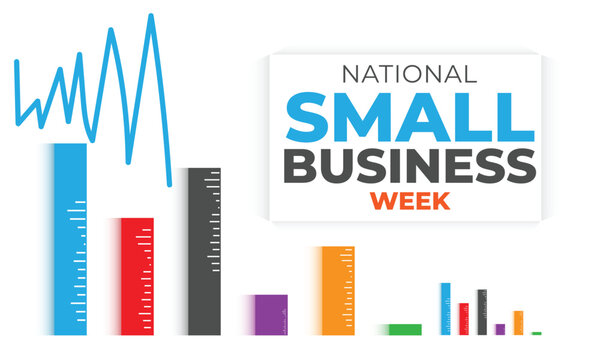 National Small Business Week. Background, Banner, Card, Poster, Template. Vector Illustration.