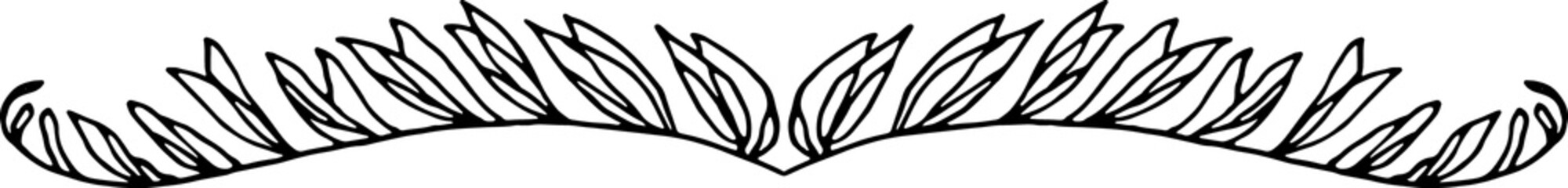 Botanical Floral Branches Line Art Illustration