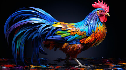 Fototapeta premium rooster on the wall