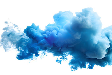 blue cloud isolated on white background