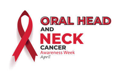 Oral Head and Neck Cancer Awareness Week. background, banner, card, poster, template. Vector illustration.