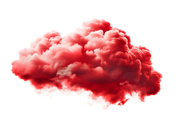 red cloud isolated on white background