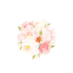 Watercolor Flower Floral Arrangement Illustration