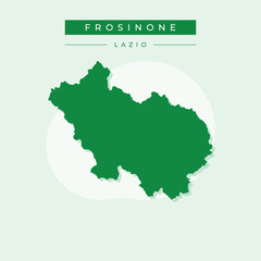 Vector illustration vector of Frosinone map Italy