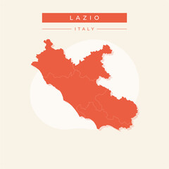 Vector illustration vector of Lazio map Italy