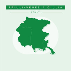 Vector illustration vector of Friuli-Venezia Giulia map Italy