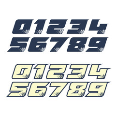 Sport race numbers flags