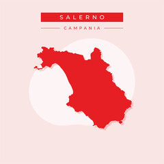 Vector illustration vector of Salerno map Italy