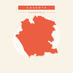 Vector illustration vector of Caserta map Italy