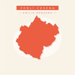 Vector illustration vector of Forl&igrave;-Cesena map Italy