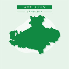 Vector illustration vector of Avellino map Italy