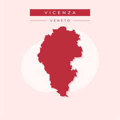 Vector illustration vector of Vicenza map Italy