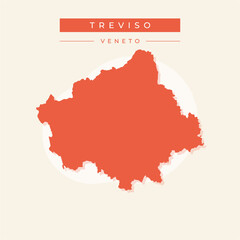 Vector illustration vector of Treviso map Italy