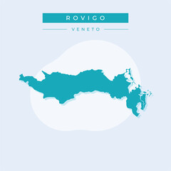 Vector illustration vector of Rovigo map Italy