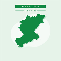 Vector illustration vector of Belluno map Italy