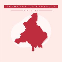 Vector illustration vector of Verbano-Cusio-Ossola map Italy