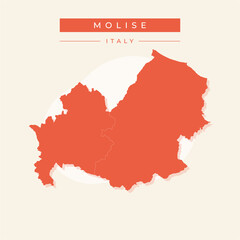 Obraz premium Vector illustration vector of Molise map Italy
