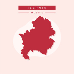 Vector illustration vector of Isernia map Italy