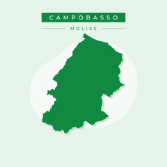 Vector illustration vector of Campobasso map Italy