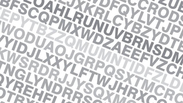 Lettering typographic composition of random characters and alphabet letters on white background creating creative chaos of typography chaos for design inspiration, data processing, and education