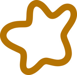 Abstract star shape vector illustration. Star silhouette decorative design elements