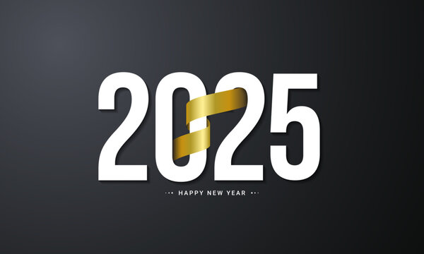 2025 Happy New Year Background Design.