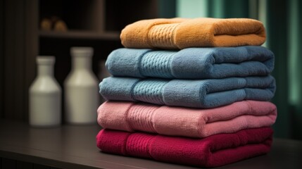 Obraz na płótnie Canvas Stack of towels