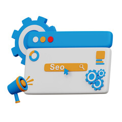 SEO web announcement 3D Icon