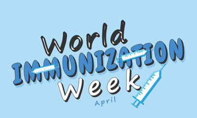 Fototapeta premium World Immunization Week. background, banner, card, poster, template. Vector illustration.