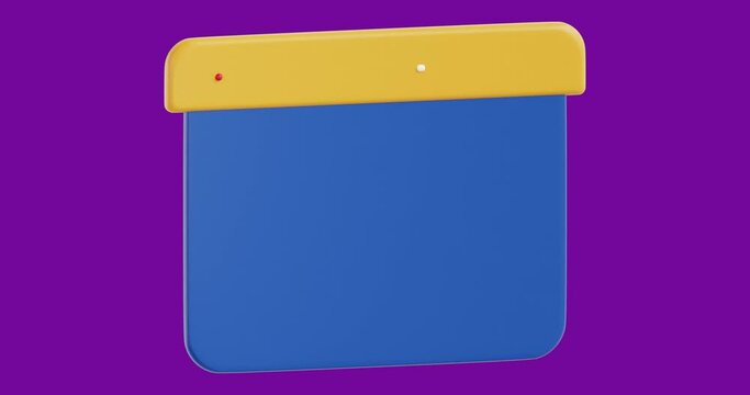 3D Animation of Ads Block with Chroma Key Background
