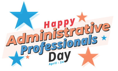 Administrative Professionals Day. background, banner, card, poster, template. Vector illustration. - obrazy, fototapety, plakaty