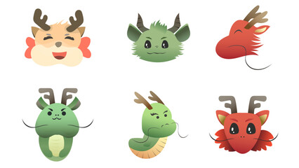 Character Dragon in Chinese New Year 2024 background, year of the dragon Chinese style background  , Flat Modern design , illustration Vector EPS 10