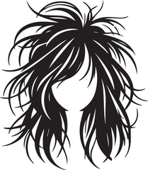 Girl Messy Hair Icon