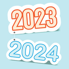 Vector 2024 Sticker set collection