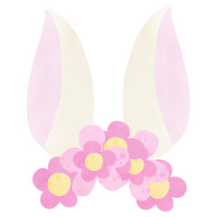 Easter Day cute egg,flowers and rabbit for Easter Day 