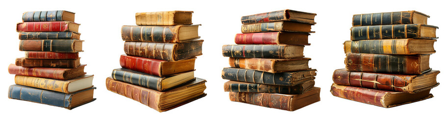 stack of books isolated. PNG Collection