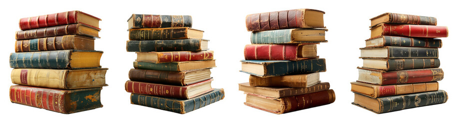 stack of books isolated. PNG Collection - obrazy, fototapety, plakaty
