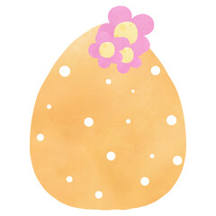 Easter Day cute egg,flowers and rabbit for Easter Day 