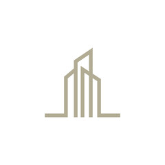 monoline house logo design vector