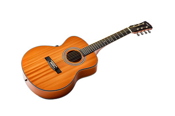 Classical acoustic guitar isolated on a Transparent background. Generative AI