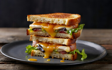 Capture the essence of Grilled Cheese in a mouthwatering food photography shot