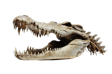 texture of the bone crocodile skull