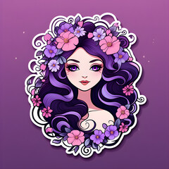 꽃과 사람, 헤어 스타일, 꽃으로 장식된 머리 모양